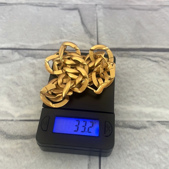 Vintage MONET 80’/90’s gold tone Cuban link BRACELET 7.5” - Picture 6 of 6